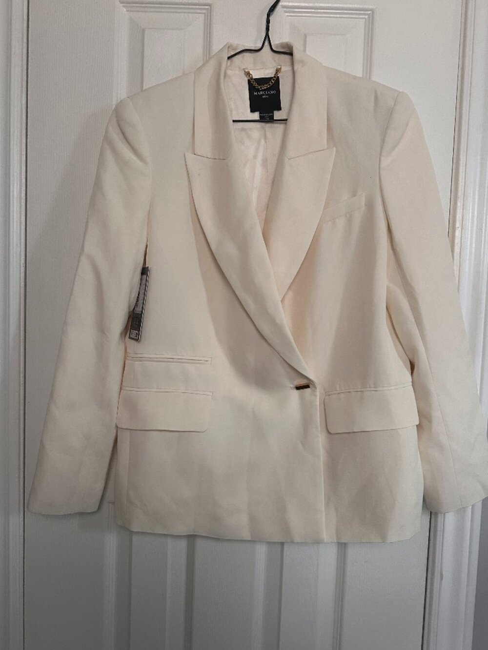 Marciano White Double-Breasted Blazer Size 4 NWT - Picture 2 of 5